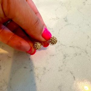 Stella & Dot rose gold earrings